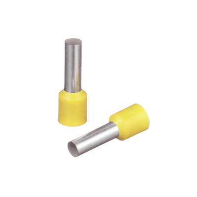 PANDUIT Ferrúl de cobre DIN Amarillo para Cable 10 AWG con largo 12 mm. Paquete de 100 Piezas FSD82-12-C