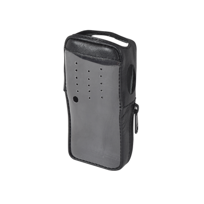 SYSCOM Funda de Piel Reforzada, Versión 2 de Fácil Acceso y Cubierta Frontal de Plástico Transparente para los Radios TK-2000KV2, TK-3000KV2 MOD: FSMTK-2000V2