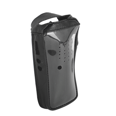 SYSCOM Funda Reforzada de Piel con visor frontal transparente en TK-2202, TK-2212, TK-2302, TK-2402, NX-240, TKD-240. MOD: FSM-TK-2202T