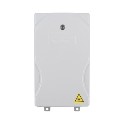 FIBERHOME Caja Terminal de Fibra Óptica para instalación en interior, montaje en pared, 8 acopladores SC/APC monomodo, hasta 24 empalmes MOD: FTB-522-SCA