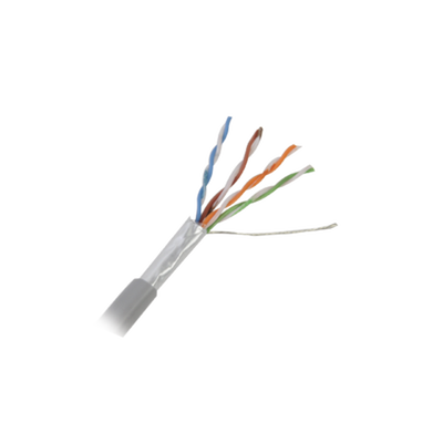 VIAKON Retazo de 10 mts de Cable Cat5e FTP, ESCUT, UL, CMR, color Gris, para aplicaciones en CCTV y redes de datos. Uso en intemperie MOD: FTCAT5E*10MTS