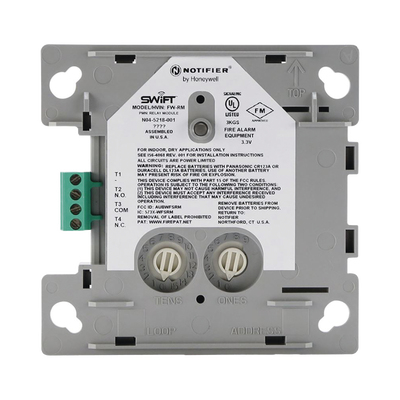 NOTIFIER Módulo Relevador Inalámbrico/ Protocolo FlashScan® de NOTIFIER / Incluye Baterías FW-RM