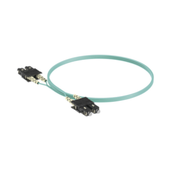 PANDUIT Jumper de Fibra Optica Multimodo 50/125 OM3, SC-SC Duplex, OFNR (Riser), Color Aqua, 2 Metros MOD: FX23RSNSNSNM002