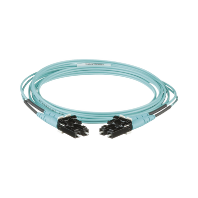PANDUIT Jumper de Fibra Optica Multimodo 50/125 OM3, LC-LC Duplex, OFNR (Riser), Color Aqua, 2 Metros MOD: FX2ERLNLNSNM002