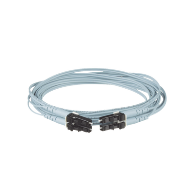 PANDUIT Jumper de Fibra Optica Multimodo 50/125 OM3, LC-LC Duplex, OFNR (Riser), Color Aqua, 7 Metros MOD: FX2ERLNLNSNM007