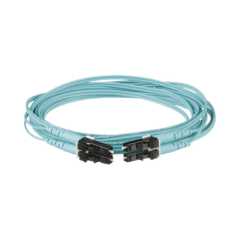 PANDUIT Jumper de Fibra Optica Multimodo 50/125 OM4, LC-LC Duplex, OFNR (Riser), Color Aqua, 1 Metro MOD: FZ2ERLNLNSNM001