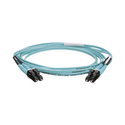 PANDUIT Jumper de Fibra Optica Multimodo 50/125 OM4, LC-LC Duplex, OFNR (Riser), Color Aqua, 2 Metros MOD: FZ2ERLNLNSNM002