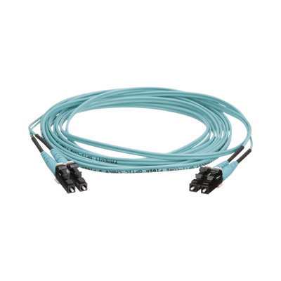 PANDUIT Jumper de Fibra Óptica Multimodo 50/125 OM4, LC-LC Duplex, OFNR (Riser), Color Aqua, 7 Metros MOD: FZ2ERLNLNSNM007