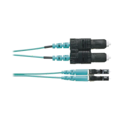 PANDUIT Jumper de Fibra Optica Multimodo 50/125 OM4, LC-SC Duplex, OFNR (Riser), Color Aqua, 1 Metro MOD: FZ2ERLNSNSNM001