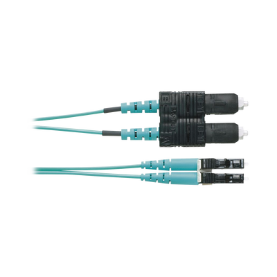PANDUIT Jumper de Fibra Optica Multimodo 50/125 OM4, LC-SC Duplex, OFNR (Riser), Color Aqua, 2 Metros MOD: FZ2ERLNSNSNM002