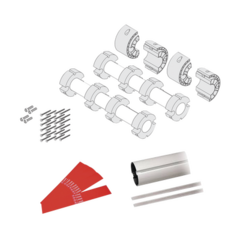 CAME Kit de mástil para barreras GARD8 / Incluye 2 secciones tubulares de 4m / Incluye tiras reflejantes / Incluye unión central MOD: GARD8-ARM