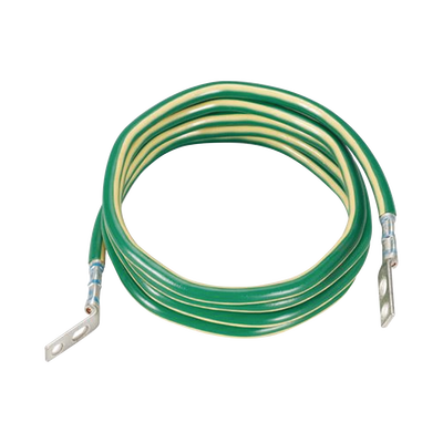 PANDUIT Jumper para Aterrizar Equipos, 6 AWG, con Terminal Doblada a 45 Grados y Terminal Recta, Para Conexión a Tierra y Terminal Recta Para Equipos, 1.8m de Largo MOD: GJ6240UH