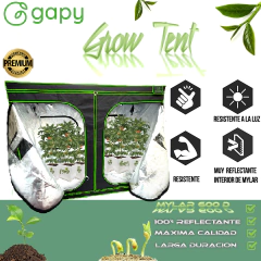 GAPY Tienda Indoor Hidropónica Calidad Premium, Armario de Cultivo para Interior, Grow Tent 240*120*200 cms Mylar 600 D de Alta Densidad. Fácil de Instalar, máxima Calidad y Durabilidad - La Mejor Opcion by Creative Planet