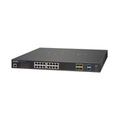 PLANET Switch Adminsitrable L2+, 16 puertos Ultra PoE 802.3bt, 4 puertos SFP, 2 puertos SFP+ MOD: GS-5220-16UP4S2X