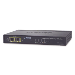 PLANET Switch Administrable de Escritorio 8 puertos Giga + 2 puertos SFP MOD: GSD-1002M