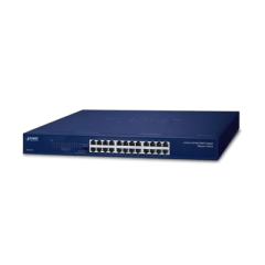 PLANET Switch No Administrable Gigabit de 24 Puertos 10/100/1000 Mbps, Con Modo Extendido Para Envió de Datos de Hasta 200 m MOD: GSW-2401