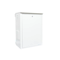 EPCOM INDUSTRIAL Gabinete Metálico de Seguridad para 2 Baterías y/o Equipo Similar con Montaje en Poste. MOD: GT002