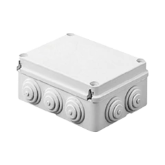 GEWISS Caja de derivación de PVC Auto-extinguible con 12 entradas, tapa atornillada, 380x300x120 MM, Para Exterior (IP55) MOD: GW-44-010