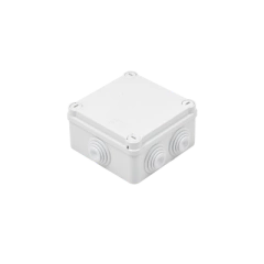 GEWISS Caja de derivación de PVC Auto-extinguible con 6 entradas, tapa y tornillo de media vuelta de 1/4", 100x100x50 MM (Medidas internas, mayor área permisible para el cable, Para exterior (IP55) MOD: GW-44-024