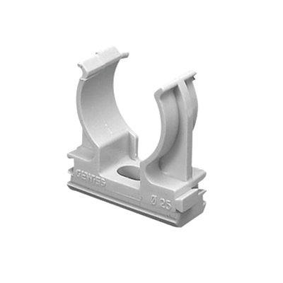 GEWISS Soporte de presión (Abrazadera), PVC Auto-extinguible, abierto para tubería de 50 mm MOD: GW-50-629