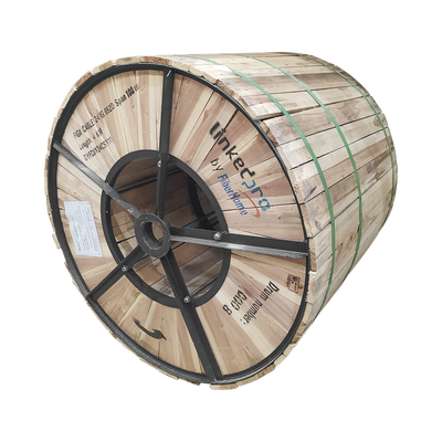 LINKEDPRO BY FIBERHOME Carrete de 4 km de Fibra Óptica Aérea Figura 8 G.652D, Monomodo de 24 Hilos, Exterior, Span 100, Loose Tube MOD: GYFC-8Y-24C-S100/4KM