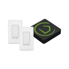 HUBITAT INC KIT HUB Controlador inteligente para dispositivos Zwave, Zigbee, Shelly, Lutron, incluye 1 HUB / 2 Atenuadores inteligentes On/Off Zwave MOD: HC7K2