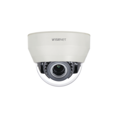 Hanwha Techwin Wisenet Cámara Domo Interior 4 Megapíxel (AHD), 600TVL (CVBS) / Lente Varifocal 3.2 - 10 mm / IR 20 m / dWDR / HLC / BLC MOD: HCD-7070R