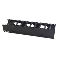 SIEMON Organizador de Cable Horizontal RouteIT, Sencillo, Para Rack de 19in, 4in de profundidad, 2UR MOD: HCM-4-2U