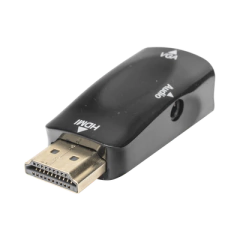 EPCOM POWERLINE Adaptador (Convertidor) HDMI a VGA / HDMI Macho a VGA Hembra / Resolución 1920x1080 @ 60Hz / Adaptador de Audio de 3.5 mm / Chapado en Níquel MOD: HDMI-VGA