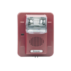 HOCHIKI Sirena/Estrobo, Color Rojo, 24 Vcc, 100dB, Intensidad Luminosa Seleccionable MOD: HEC3-24WR