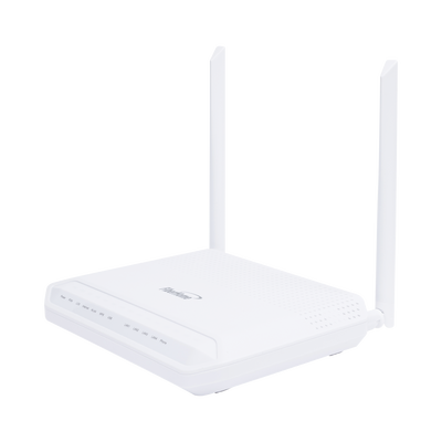 FIBERHOME ONU GPON WiFi 2.4/5 GHz MIMO 2x2, 4 puertos Gigabit + 1 POTS + USB, conector SC/UPC MOD: HG6143D