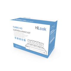 HiLook by HIKVISION KIT TurboHD 1080p / DVR 4 canales / 4 Cámaras Bala de Metal / Fuente de Poder / Accesorios de Instalación MOD: HL24LQKITS-M