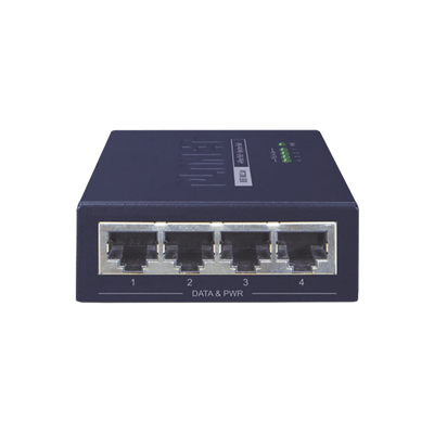 PLANET Inyector High PoE, de 4 Puertos Gigabit de Entrada, 4 Puertos PoE 802.3af/at Gigabit de Salida Para Cada Puerto, Hasta 30 W por interfaz MOD: HPOE-460
