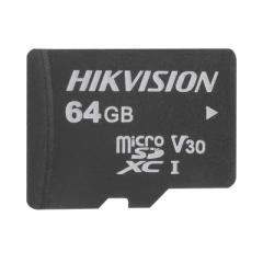 HIKVISION Memoria microSD / Clase 10 de 64 GB / Especializada Para Videovigilancia (Uso 24/7) / Compatibles con cámaras HIKVISION y Otras Marcas HS-TF-L2/64G/P
