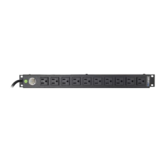 LINKEDPRO BY EPCOM Tomacorriente Horizontal (PDU) de 10 Contactos (NEMA 5-15R) Rack 19" 1UR. Voltaje Entrada/Salida: 120Vca/15A MOD: HTCM-1U-10C