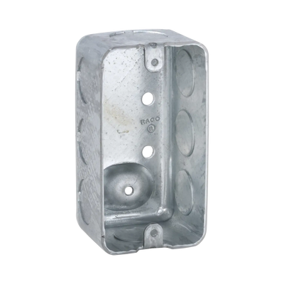 RACO Caja (Chalupa) 4x2"/ Profundidad 1-7/8" / 7 Entradas de 1/2" y 1 de 3/4". MOD: HUB-666