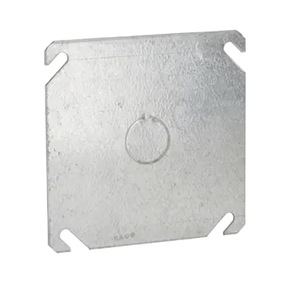 RACO Tapa Cuadrada con Entrada de 1/2 para caja de 4". MOD: HUB-753