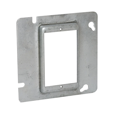 RACO Sobretapa Cuadrada Galvanizada de 4 11-16", realce de 1/2". MOD: HUB-837
