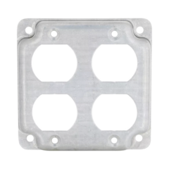 RACO Cubierta de 4" para 2 Contactos Dúplex. HUB-907C
