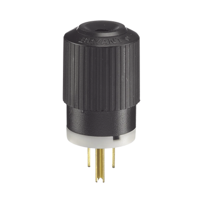 HUBBELL Clavija Negra 15 A 125 V CA 2 Polos 3 Hilos (NEMA 5-15P). MOD: HUB-BRY-5266-NP