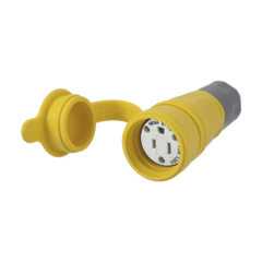 HUBBELL Conector Hermético / 15 A 125 V CA / 2 Polos 3 Hilos/ NEMA 5-15 R/ Color Amarillo. MOD: HUB-HBL-15W-47A