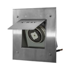 HUBBELL Receptáculo Móvil de Rayos X / 50 A 250 V CA/ 2 Polos 3 Hilos / Placa de Acero Inoxidable. MOD: HUB-HBL25505