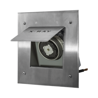 HUBBELL Receptáculo Móvil de Rayos X / 50 A 250 V CA/ 2 Polos 3 Hilos / Placa de Acero Inoxidable. MOD: HUB-HBL25505