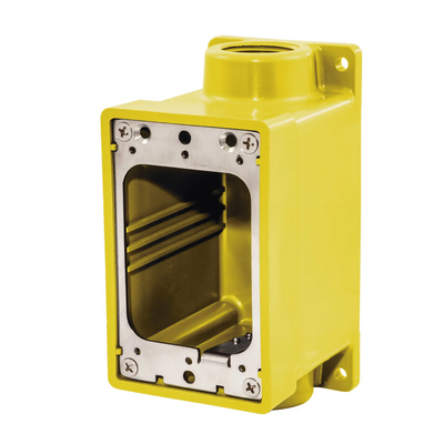 HUBBELL Caja Hermética Serie FD de 3/4" NPT/ Color Amarillo. MOD: HUB-HBL-60CM-83A