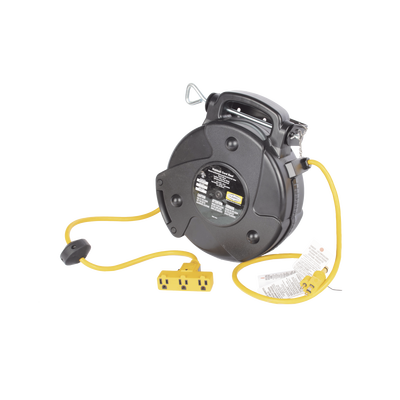 HUBBELL Carrete de Cable comercial (12/3 rudo), para 125 V CA, 12.2 m de longitud con salida triple de 15 A. MOD: HUB-HBL-C40-123-TT