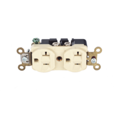 HUBBELL Contacto Dúplex Conexión a Tierra Aislada/ 20 A 125 V/ 2 polos 3 Hilos/ Color naranja/ Nema 5- 20R/ Grado Comercial. MOD: HUB-IG5352