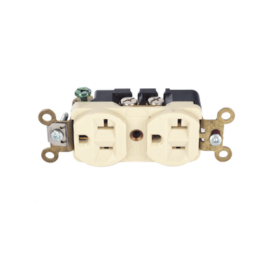 HUBBELL Contacto Dúplex Conexión a Tierra Aislada/ 20 A 125 V/ 2 polos 3 Hilos/ Color naranja/ Nema 5- 20R/ Grado Comercial. MOD: HUB-IG5352