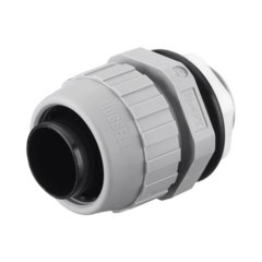 HUBBELL Conector Recto de Nylon de 3/4" para Tubería Liquidtight Polytuff. MOD: HUB-P075-NGYA