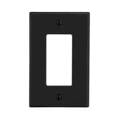 HUBBELL Tapa para Contacto Dúplex Color Negro. HUB-P26-BK