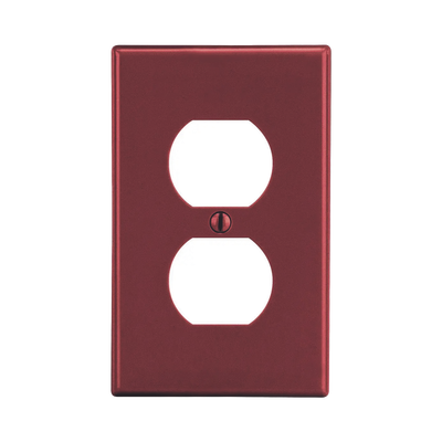 HUBBELL Placa de Pared para Contacto Duplex Color Rojo. MOD: HUB-P8R